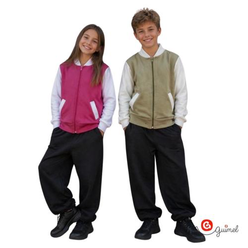 4175 Campera Niño Teen Unisex Frisa Universitaria Lisa - Miniatura 1