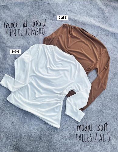 Remera Manga Larga con Frunce. - Miniatura 2