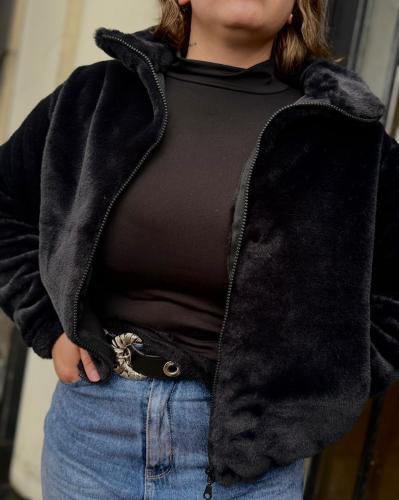 Campera Piel Negra