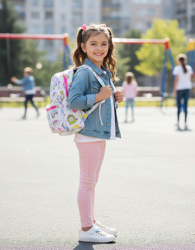 Mochila Infantil Personajes  Unicornio Nenas Niñas Sublimada Moderna Tendencia - D_964873-MLA92793859453_092025-O.jpg