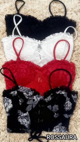 Top Corset Te Encaje/ Tul