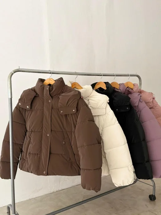 514a Campera Puffer Oversize con Capucha