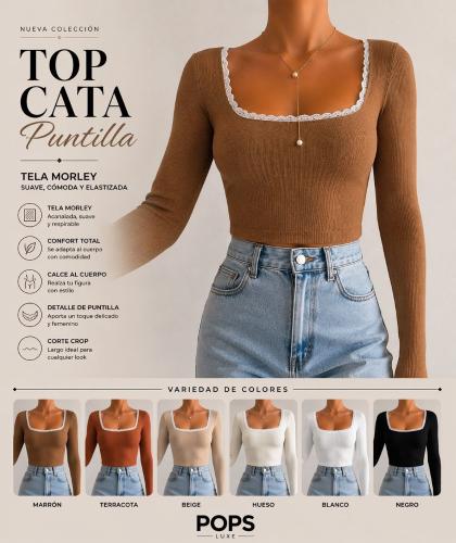 Top Cata Botón
