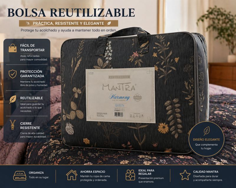Acolchado Reversible Harmony King Size Gris con 2 Fundas y Bolsa Reutilizable - 9.jpeg