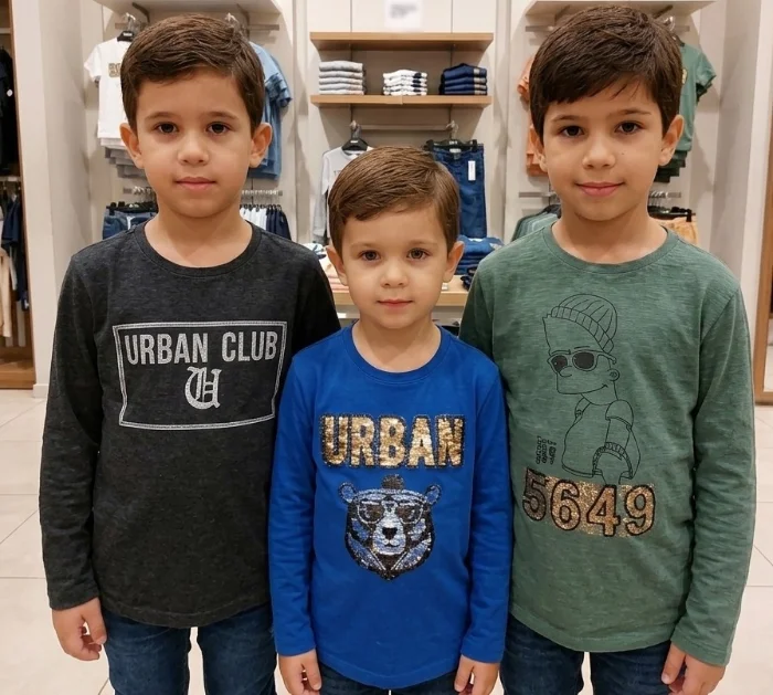 Remera Nene Algodon Gofrado