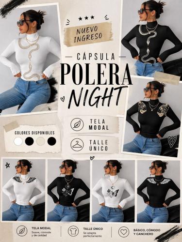 Pack Polera Nigth Estampada