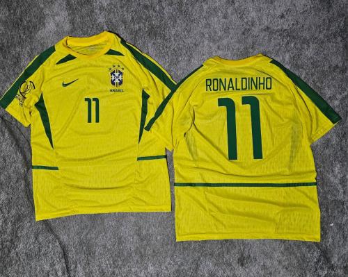 Camisetas Retro 2002 de Brasil Tela Premium