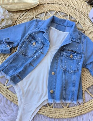 Campera Jeans con Brillos Shine