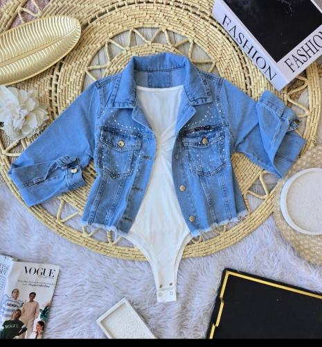 Campera Jeans con Brillos Shine - Miniatura 3