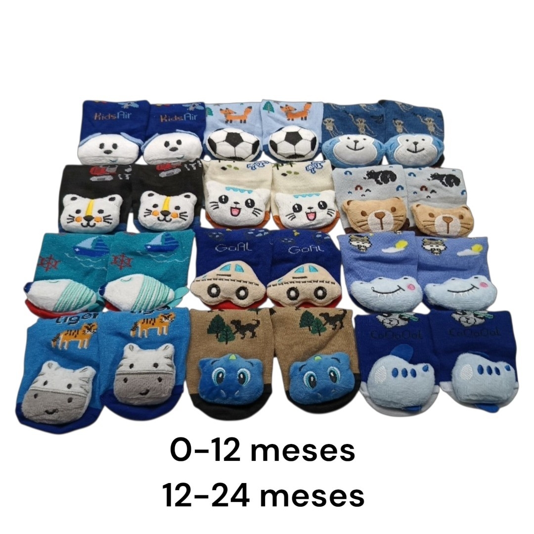 Antideslizantes de Bebe con Peluche y Cascabel - Imagen 2