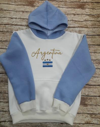 Buzo Argentina  Frizado 6a16 Niñ@s