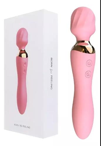 Vibrador Wand Potente 12 Modos Recargable Usb Rosa - Miniatura 2