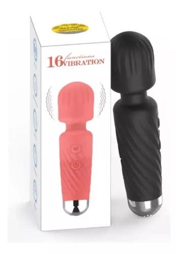 Vibrador Wand Clítoris Masajeador Potente Usb Silicona Rosa - Miniatura 2