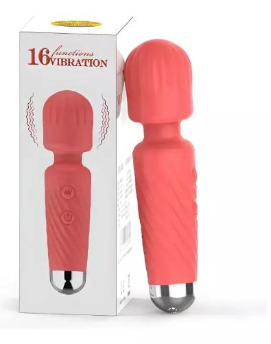Vibrador Wand Clítoris Masajeador Potente Usb Silicona Rosa - Miniatura 3