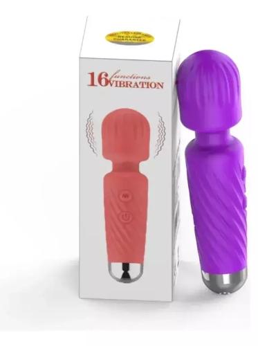 Vibrador Wand Clítoris Masajeador Potente Usb Silicona Rosa - Miniatura 5