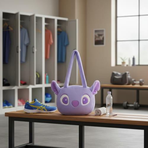 Bolso Stitch Peluche Violeta Cartera Niñas Nenas Infantil Cómoda Tendencia  Moderno - Miniatura 7