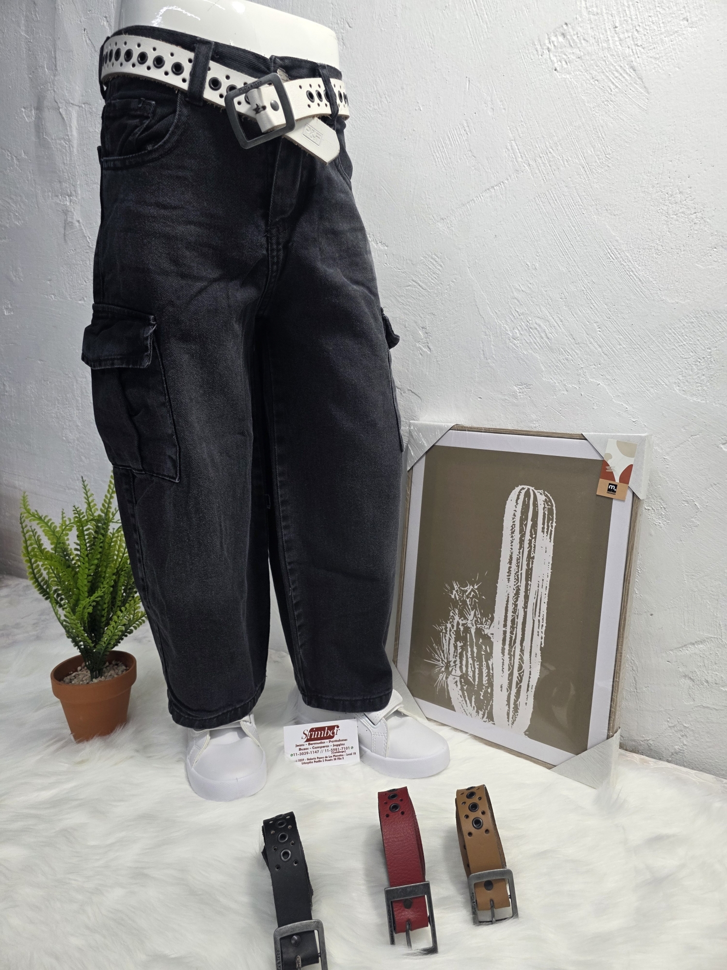 Baggy con Cargo Gris - Imagen 1