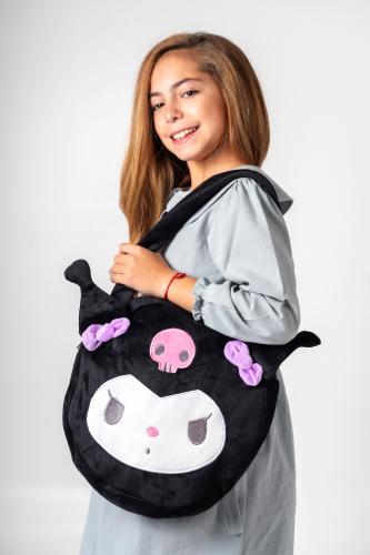 Cartera Bolso Kuromi Peluche Negro Bolso Infantil Nena Niña Regalo Amplio Kawaii - Miniatura 3