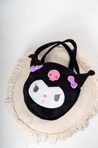 Cartera Bolso Kuromi Peluche Negro Bolso Infantil Nena Niña Regalo Amplio Kawaii - Miniatura 7