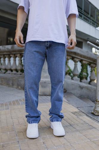 Pantalon Recto Azul Claro