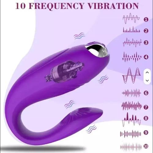 Vibrador Pareja Doble Estimulador Punto G Herradura Violeta - Miniatura 6
