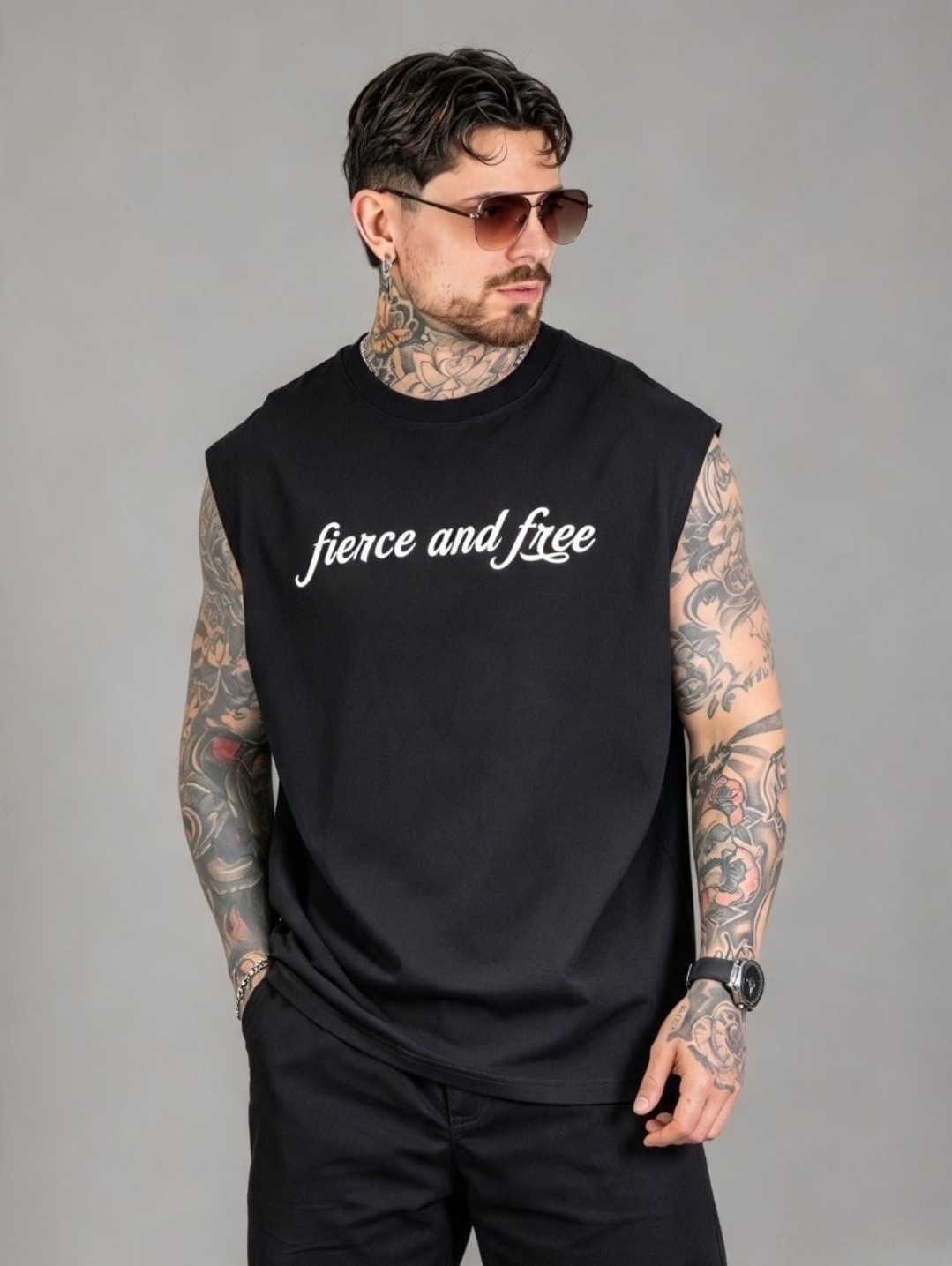 Remera Musculosa Algodón Peinado Estampado - Imagen 4