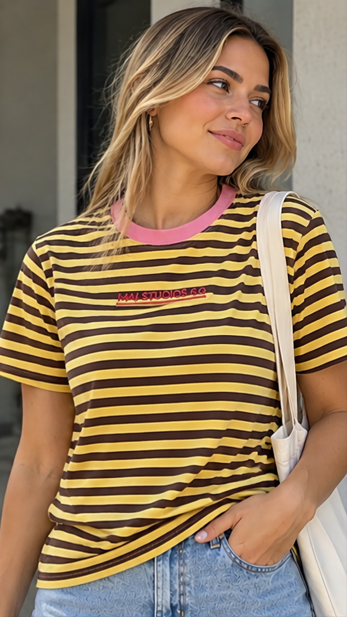 Remera Combinada Algodón Peinado - Imagen 4