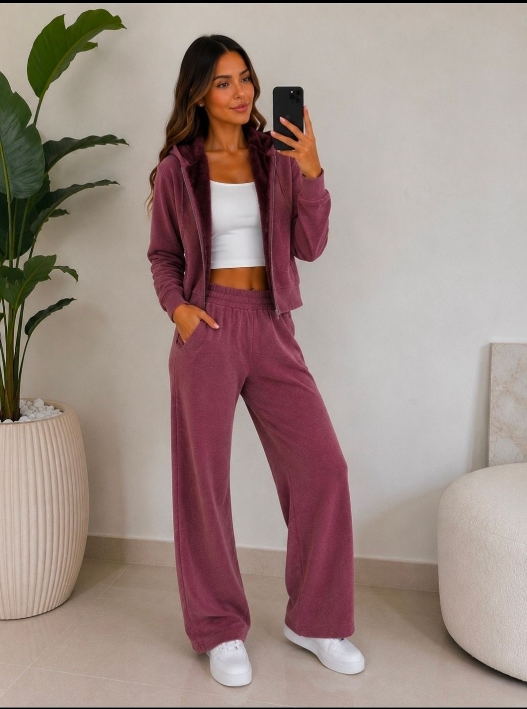 Conjunto Darlon con Piel Campera Palazo - Imagen 2