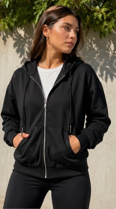 Campera Lisa Rústica Peinada