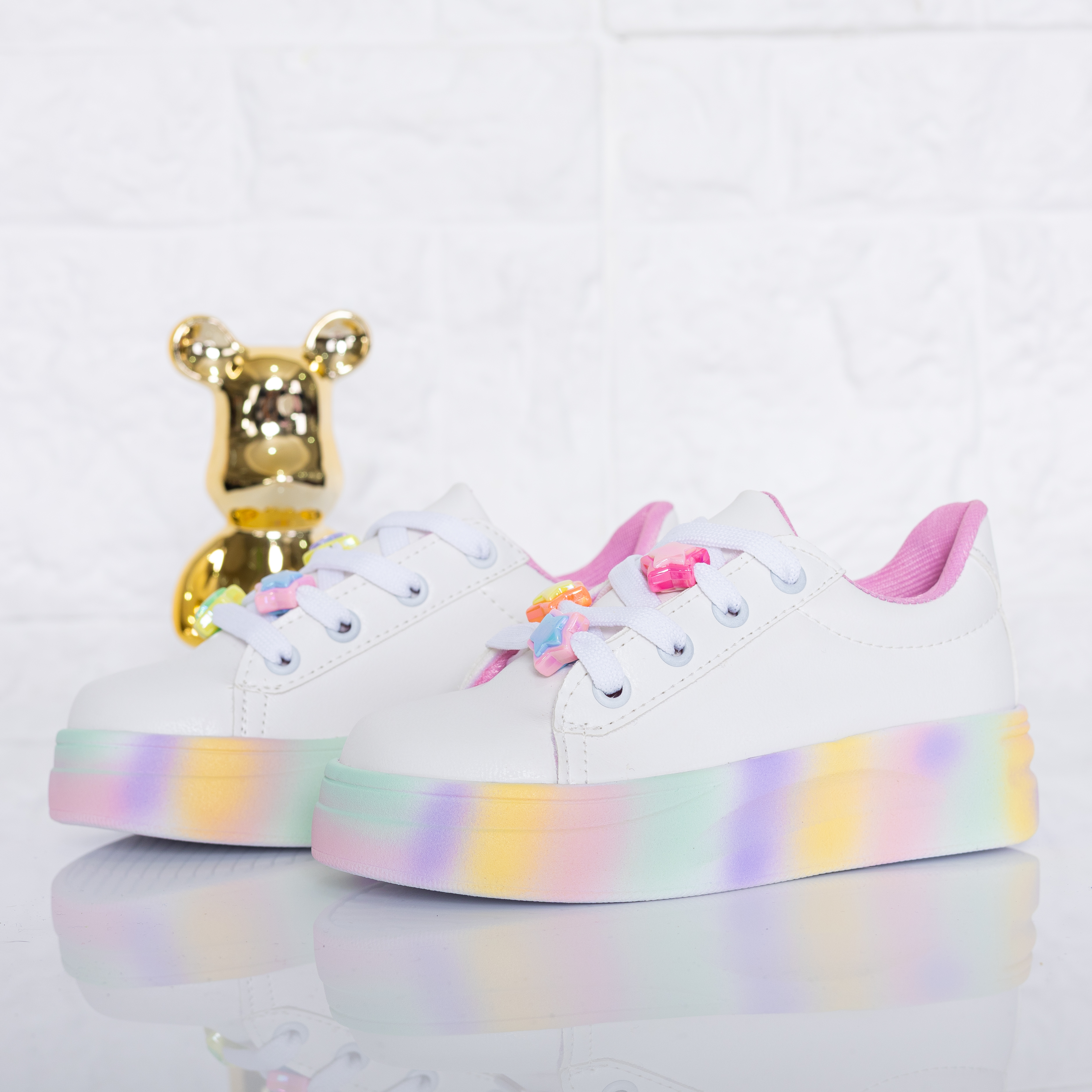 Calzados Infantiles Arcoíris Multicolor Niñas Nenas Cordones Moda Livianas Cómodas - VS240114.jpg