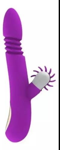 Consolador Vibrador Lengua Calentador Doble Estimulación - Miniatura 4