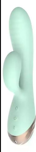 Vibrador Inflable Consoldor Vaginal Anal 10 Modos Usb Celeste - Miniatura 4