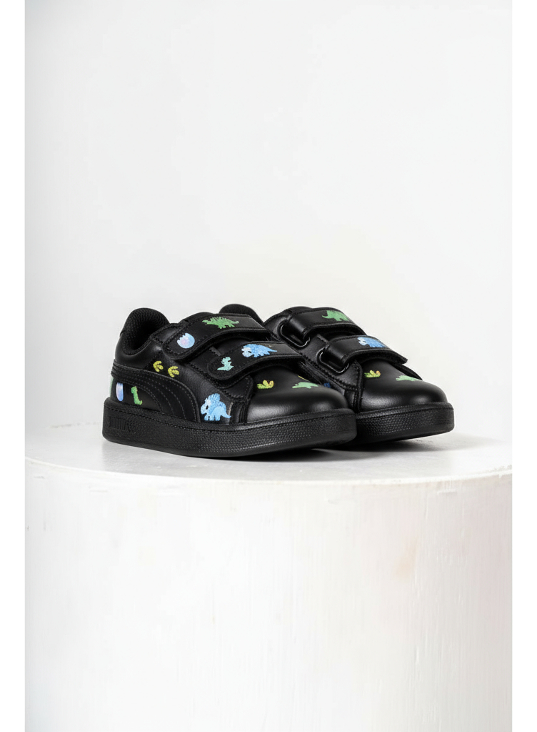 Zapatillas Infantiles Dino Doble Abrojo Blancas Negras Modernas Cómodas Livianas - D_NQ_NP_711874-MLA92605686315_092025-F.jpg