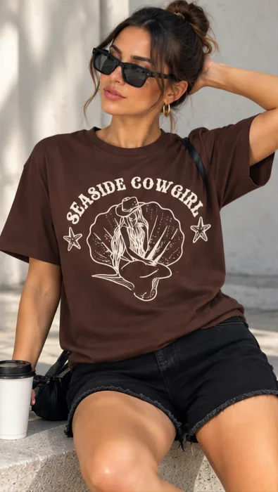 Remera Estampada Peinada