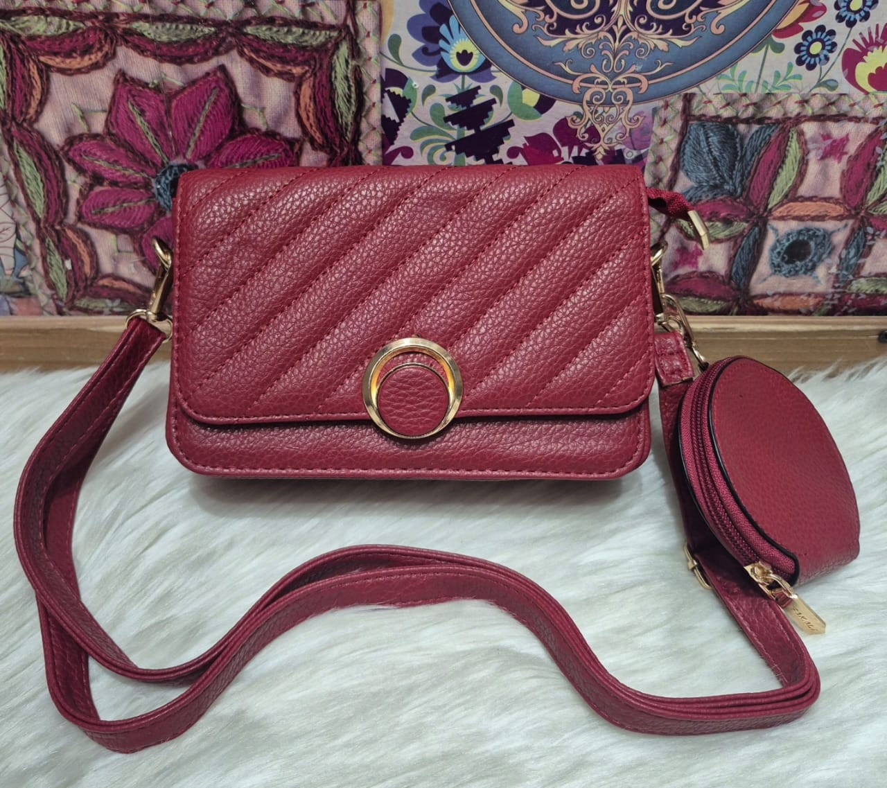 Nuevo Ingreso  de Carterita Morral con Monedero de Cuero (pu) - Imagen 4