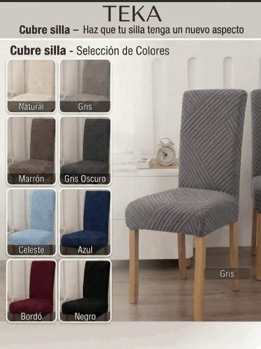 Funda de Sillas Teka Pack 6 Unidades Elastizado y Texturizada