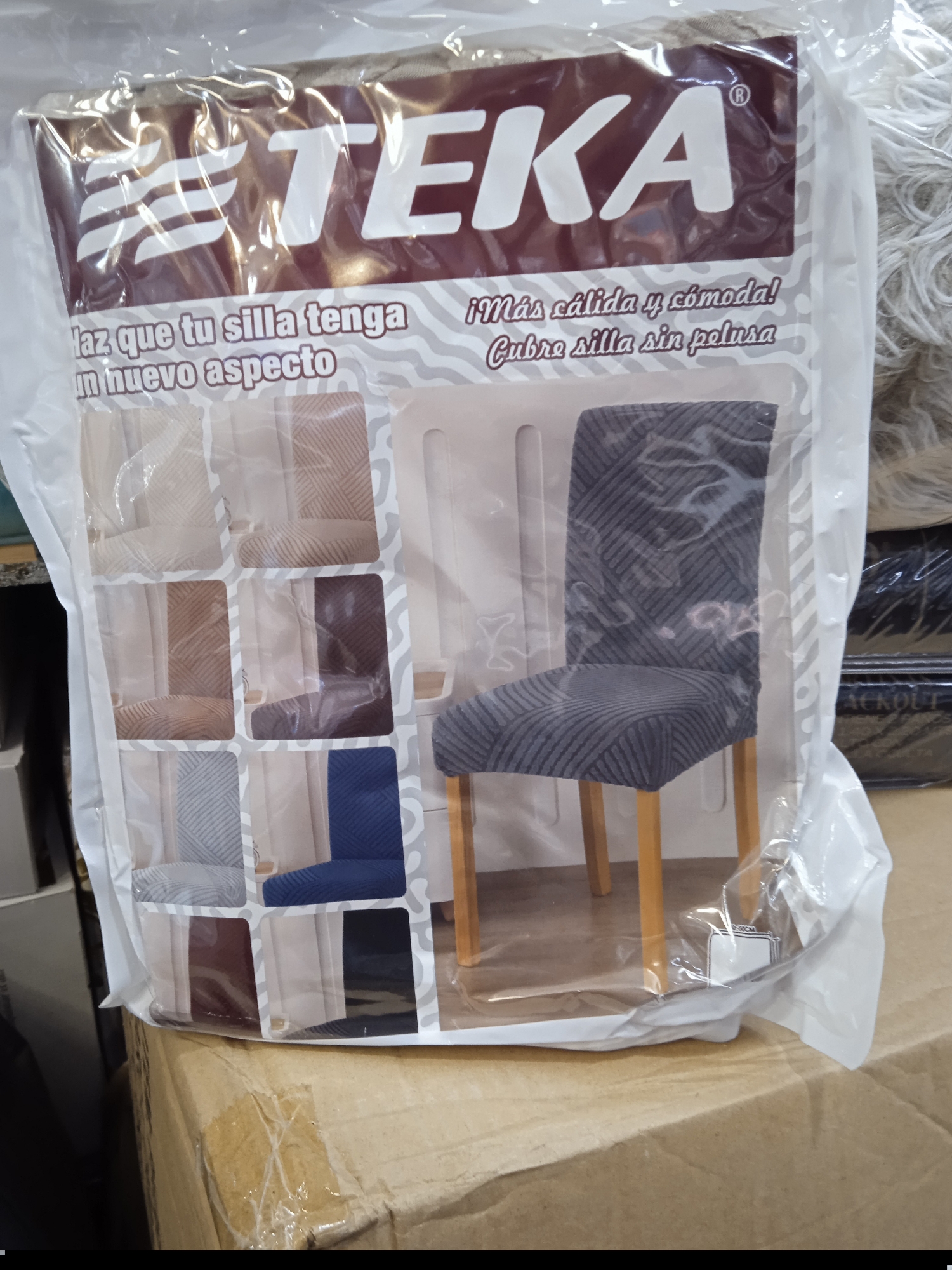 Funda de Sillas Teka Pack 6 Unidades Elastizado y Texturizada - Imagen 3
