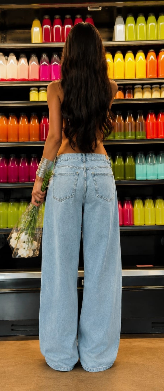 Jeans  Wid Leg Tiro Vajo  Caderal Solo por Mayor - Imagen 2