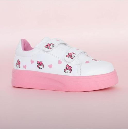 Zapatillas Urbanas Nenas  Personajes My Melody Stitch Kuromi Velcro Modernas Livianas