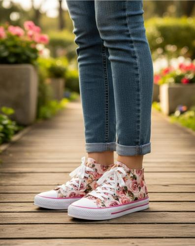 Zapatillas Infantiles Niñas Nenas Estampada Codones Estilo Moderno Tendencia Cómodas - Miniatura 3