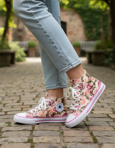 Zapatillas Botitas Infantiles Nenas Cordones Estampadas Livianas Cómodas Modernas - Miniatura 6