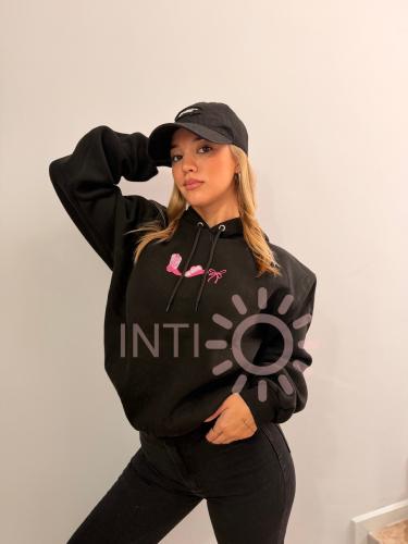 Buzo Boxy Fit Friza Peinada y Bordada