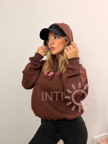 Buzo Boxy Fit Friza Peinada y Bordada - Miniatura 2
