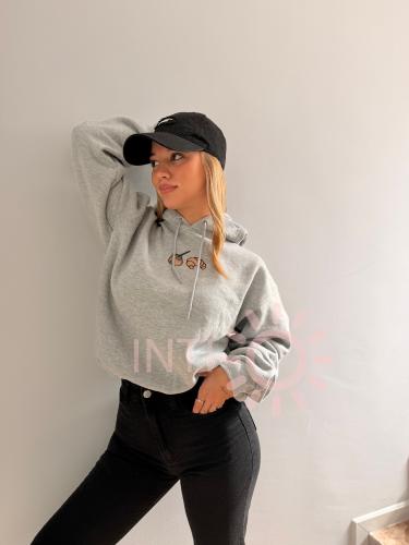Buzo Boxy Fit Friza Peinada y Bordada - Miniatura 3