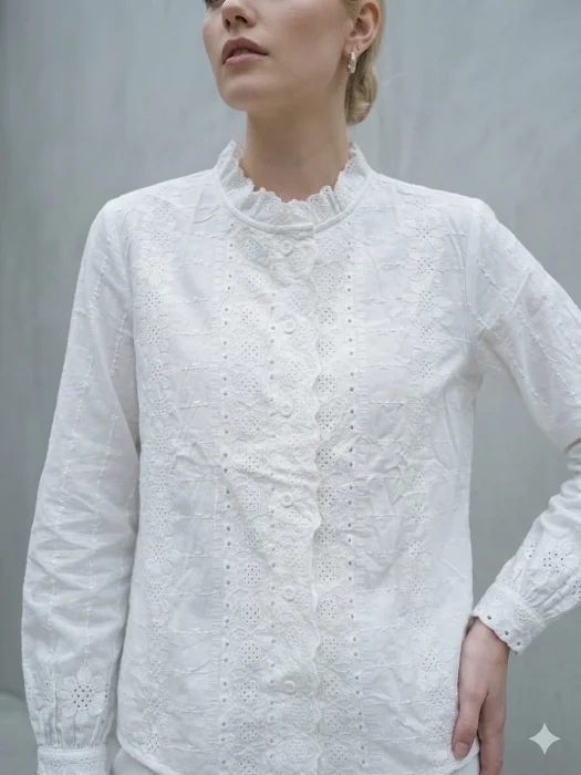 Camisa Broderie Importada