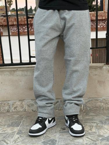 Joggin Clasico  Rectos Frizados  Color Gris Claro