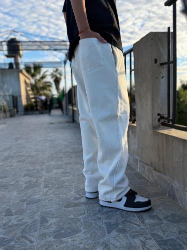 Joggin Baggy Frizados Color Beige Claro - Miniatura 2