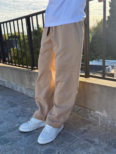 Joggin Baggy Frizados Color Beige Oscuro