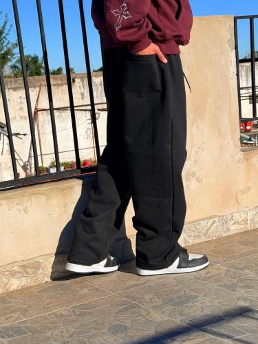 Joggin Baggy Frizados Color Negro - Miniatura 2