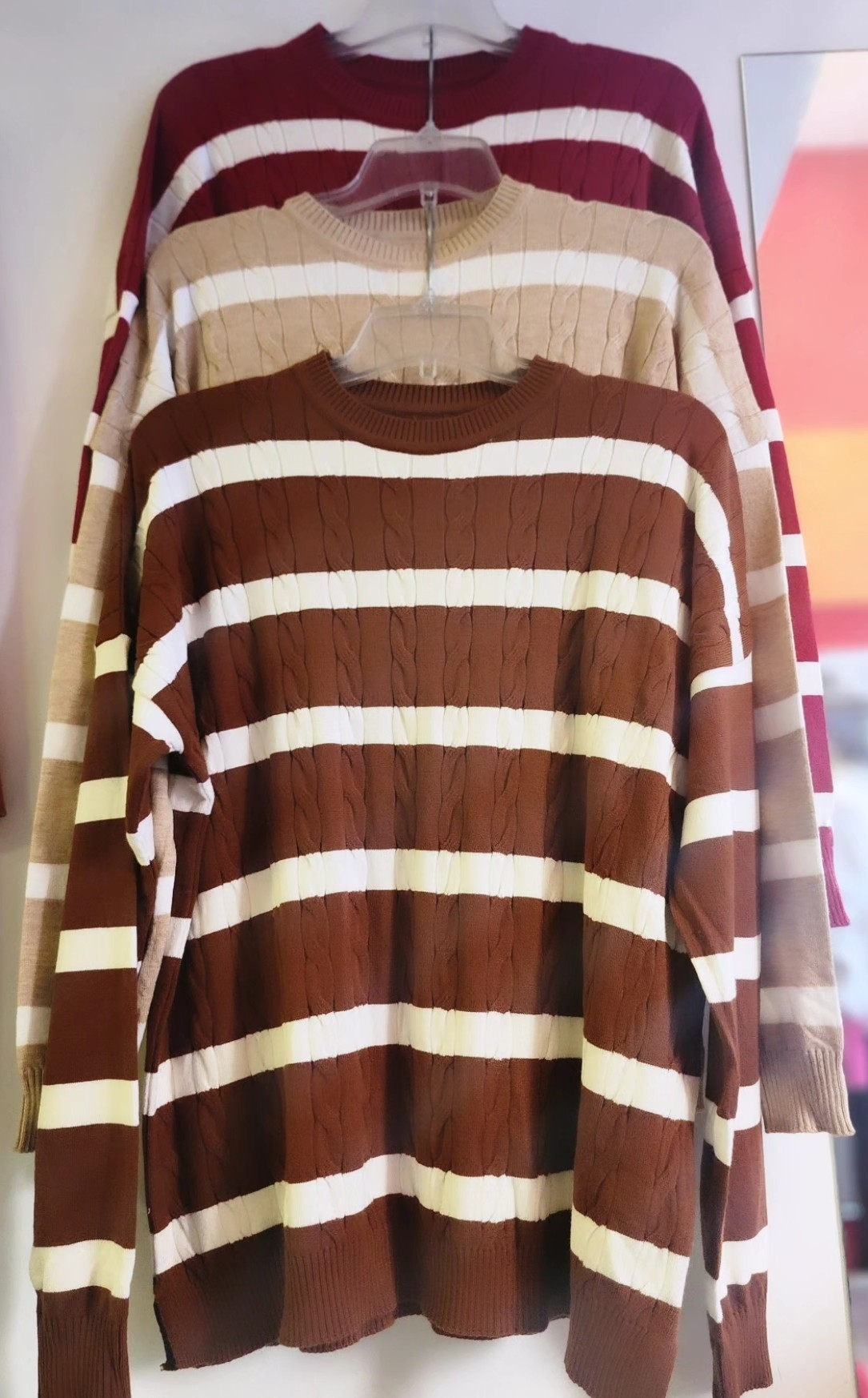 Sweater de Bremer Rayado C/trenza - Imagen 2
